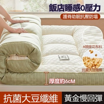 台灣出貨 大豆纖維加厚床墊 護脊椎雙人床墊 床墊單人 零壓力折疊床墊 軟墊床墊 摺疊床墊 慢回彈記憶棉床墊 榻榻米床墊