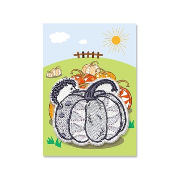 獨家設計刺繡胸章(童話南瓜園)灰丨婚禮小物 開學