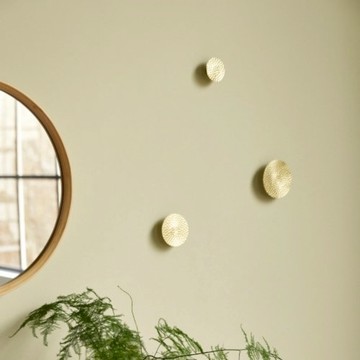 【Hübsch】黃銅金屬特殊敲紋掛鉤-3件組 掛勾 衣帽架