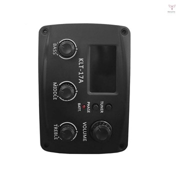 原聲吉他拾音器民謠古典吉他拾音器 LCD 顯示屏,帶 4 段 EQ,適用於民謠吉他樂器配件