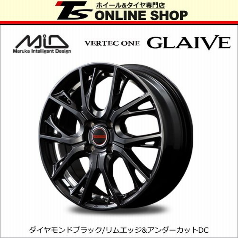 MID VERTEC ONE GLAIVE 4.5J-14インチ (45) 4H/PCD100 ホイール1本 ...