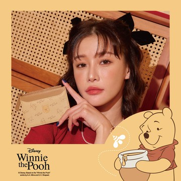 【OUTDOOR】迪士尼Disney-小熊維尼票卡零錢包-米 ODDY23H05BG
