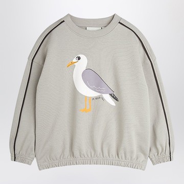 Gray sweatshirt with seagull print
