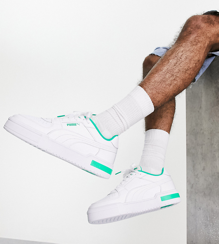 Puma CA Pro acid bright sneakers in white with turquoise detail - Exclusive at ASOS