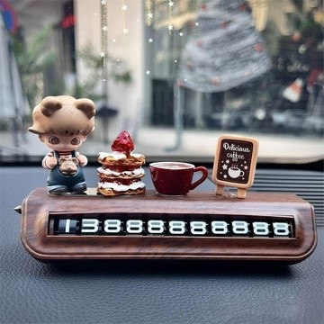 ✨臺灣出貨✨2026新款dimoo改娃汽車臨時停車號碼牌車內擺件移車卡車載挪車牌