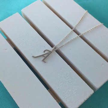 [聖誕節(交換禮物)][客製化]單一英文字母純銀項鍊