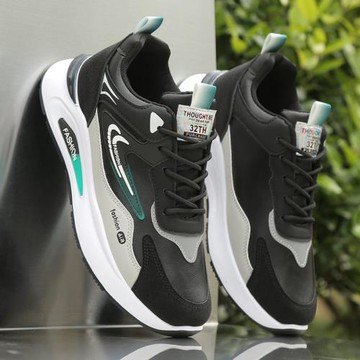 2025 新款淘寶熱銷款透氣輕便軟底跑步鞋男士皮面休閑運動鞋代發