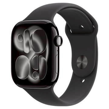 Apple 2025 Apple Watch S11 鋁金屬  46mm  曜石黑色 + S/M黑色運動型錶帶  GPS