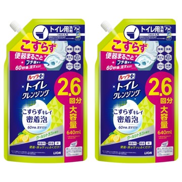 LION 獅王 LOOK PLUS 馬桶清潔噴霧 清涼柑橘香 補充包  2個  640ml