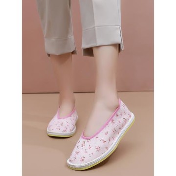 老北京千層底布鞋女手工傳統復古中式圓口春秋平底舒適透氣開車鞋