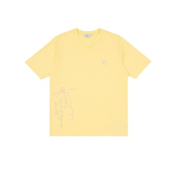 FILA 中性短袖圓領T恤-黃 1TEA-1401-LE