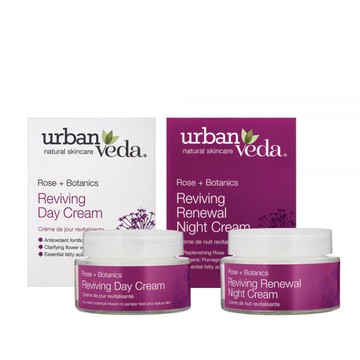 【英國城市吠陀】Urban Veda-玫瑰賦活臉部兩件組(保濕日霜、修復晚霜 )