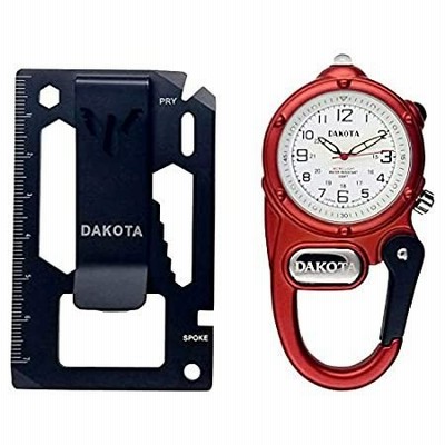 特別価格Dakota ミニクリップ マイクロライト カラビナ 腕時計 マネークリップ マルチツール コンボ ギフトセット レッド好評販売中