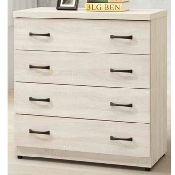 AS雅司-卡巴歐鋼刷白四斗櫃-80*40*86cm