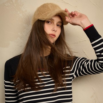 【追加到貨】SO NICE 毛茸茸兔毛棒球帽