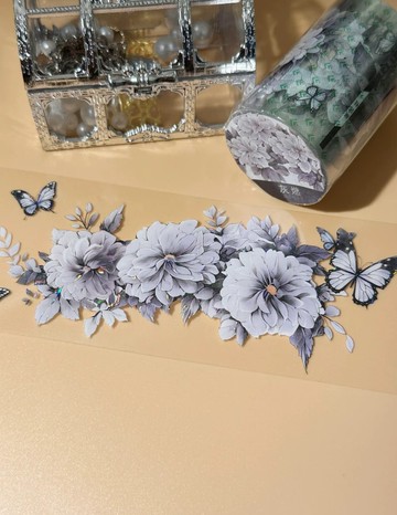 灰燃 PET 紙膠帶 貝殼光