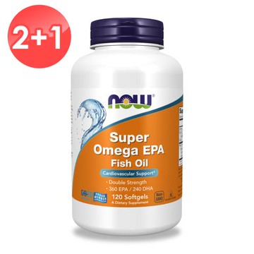 【NOW】超級EPA魚油膠囊2+1組加一元多一件(120顆*3瓶) /EE型魚油