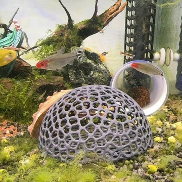 隔日達】鏤空小魚躲避躲避屋 黑殻躲避 塑料防陶瓷蜂窩魚蝦水晶繁殖魚缸造景