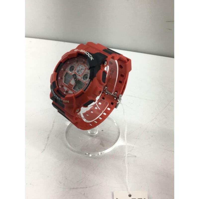 CASIO◇クォーツ腕時計_G-SHOCK/デジアナ/RED | LINEショッピング