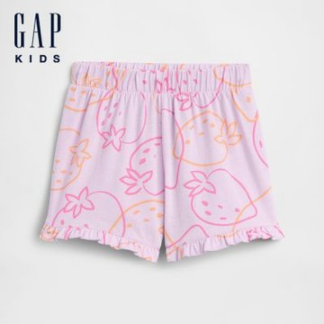【GAP】babyGap套穿式印花短褲-淡紫色/淺綠色(871442)