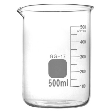 其它檢測/測量工具 500ML 玻璃燒杯 玻璃無柄燒杯 刻度燒杯 有具嘴燒杯 玻璃杯 實驗用燒杯 加熱燒杯 180-GCL500