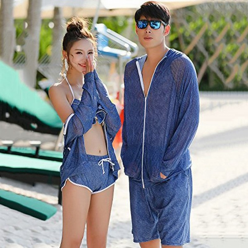 ペアルック カップル 人気 ラッシュパーカー レディース 長袖 カップル 水着 ペア カップル ラッシュガード カップル 通販 Lineポイント最大0 5 Get Lineショッピング