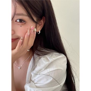 S925銀針蝴蝶結耳環2026新款爆款高級感耳圈女氣質大氣耳釘耳飾夏