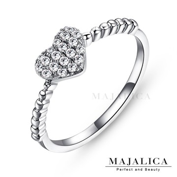 【Majalica】925純銀．戒指．小愛心．尾戒．幸福