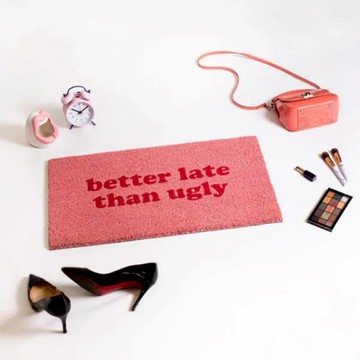 西班牙 FISURA 手工製 椰子纖維造型門墊 遲到有理