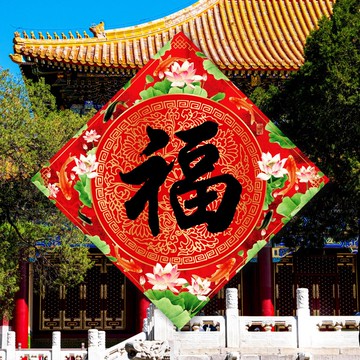 福字貼(門貼) (年年有餘系列3D立體揮春)