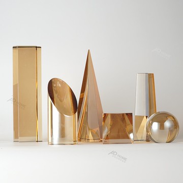 簡歐家居幾何柱體擺件樣板間別墅客廳電視柜書柜辦公室軟裝工藝品