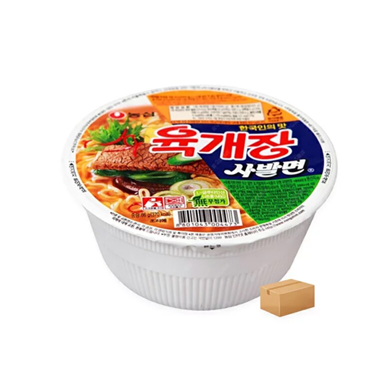 Nongsim ユッケジャン カップラーメン86g 1箱 24個 韓国ラーメン 日本版韓国版ランダム