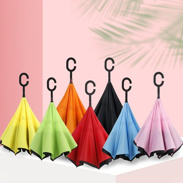 雨傘 折疊傘 防曬傘 德國雙層反向傘批發第三代可站立C型汽車反收雨傘雙層傘印制logo