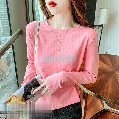 ワイドtシャツ レディース ゆったり 無地 長袖tシャツ クルーネック カジュアルtシャツ Tシャツ Tシャツ カットソー 秋服 コッ 通販 Lineポイント最大get Lineショッピング