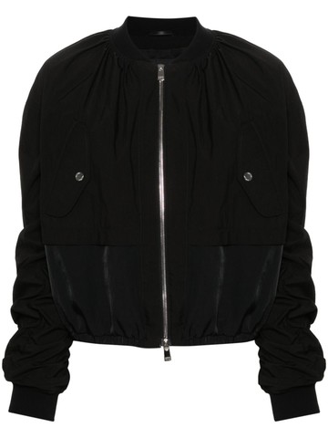 Tatras - logo-patch bomber jacket - women - Cotton/Nylon/Nylon/Cotton - 3 - Black