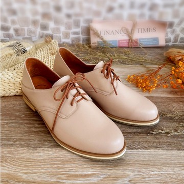 台灣手工真皮女鞋 後踩德比鞋 平底鞋