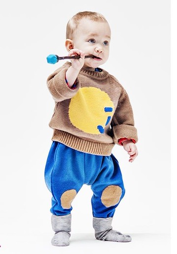 2014 秋冬 nadadelazos 藍色單邊吊帶褲