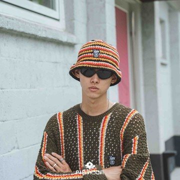 AirRoom正品 2024SS STUSSY PATTA BUCKET HAT STRIPED KNIT 針織 漁夫帽