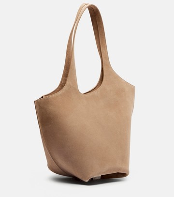 The Attico La Scoop Medium suede shoulder bag