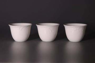 敦睦窯 德化模刻印花郁金杯 (六入一組)