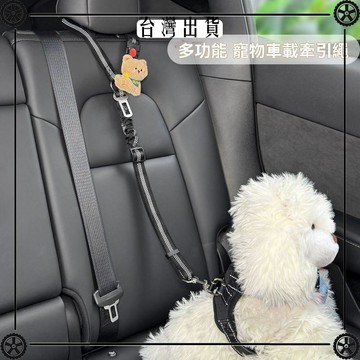 寵物汽車安全帶狗狗車載牽引繩安全扣泰迪比熊狗鏈固定牽引帶車用 可開發票✔Car Supplies 🚗臺灣出貨🚗