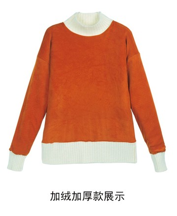 秋冬加絨加厚仿水貂絨毛衣女2021新款潮百搭針織衫寬松套頭打底衫