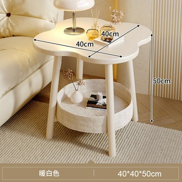 【匠俱】創意花朵小茶幾 沙發邊幾 奶油風床頭櫃 小型置物架 傢用臥室邊幾  陽臺小茶幾 床頭小邊幾 【  可 】