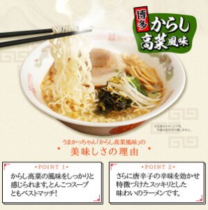 うまかっちゃん博多からし高菜風味＜30袋（５袋パック×6セット）＞ハウス食品株式会社