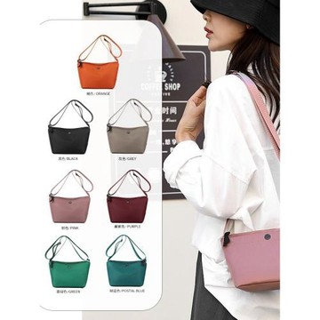2024爆款多功能百搭通勤輕便可水洗尼龍單肩斜挎小方包尼龍小方包