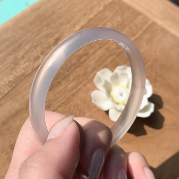 【浪漫相遇】巴西天然粉玉髓手鐲 | 18.5圍 | 天然玉髓 | 送禮