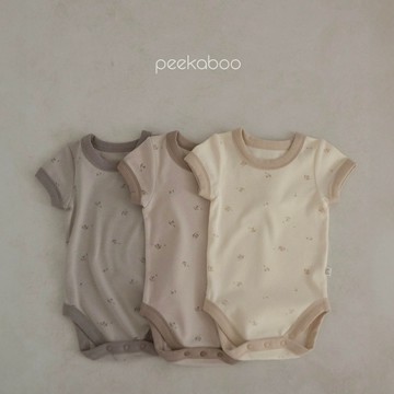 Peekaboo 蘑菇棉質包屁衣【現貨+預購】寶寶短袖 嬰兒包屁衣 新生兒 寶寶衣服 嬰兒衣服 寶寶睡衣 韓國童裝
