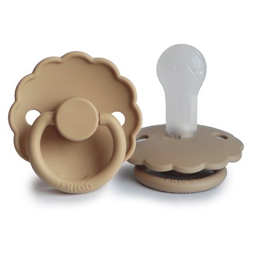丹麥 FRIGG Daisy 花邊矽膠奶嘴｜Croissant 可頌素色｜Size 2