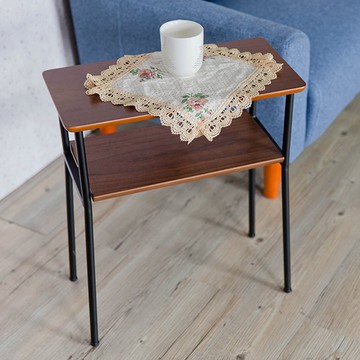 日式邊桌 胡桃木色 復古工業風 MIT台灣製【A1573-1】Tasteful 特斯屋