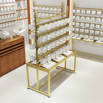 開發票 展示架 置物架 首飾展示架 耳釘耳環展架 項鏈收納掛架美甲輕奢高檔穿戴甲展示架
